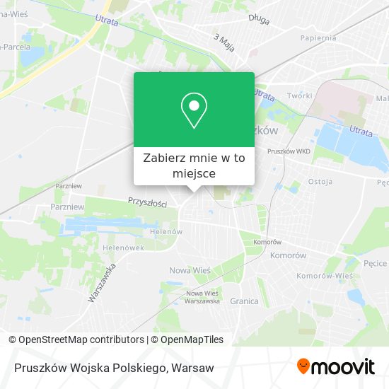 Mapa Pruszków Wojska Polskiego