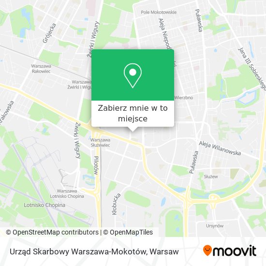 Mapa Urząd Skarbowy Warszawa-Mokotów