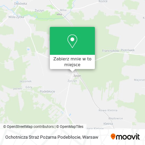 Mapa Ochotnicza Straż Pożarna Podebłocie