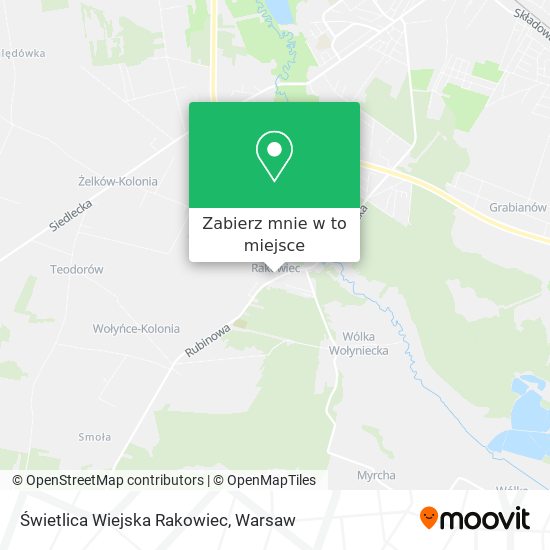 Mapa Świetlica Wiejska Rakowiec