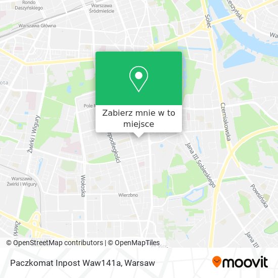 Mapa Paczkomat Inpost Waw141a