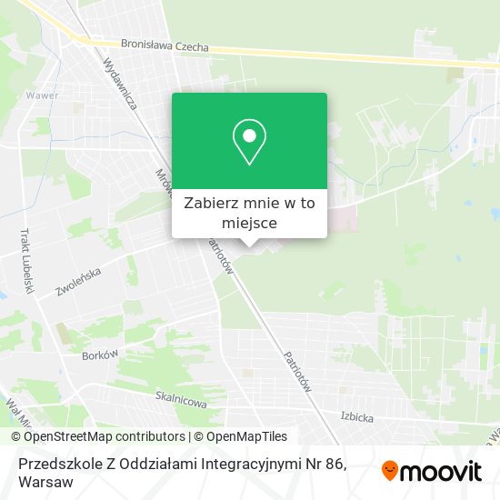 Mapa Przedszkole Z Oddziałami Integracyjnymi Nr 86