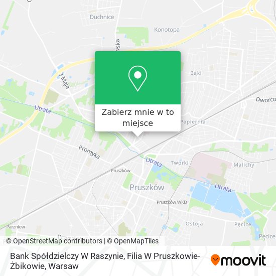 Mapa Bank Spółdzielczy W Raszynie, Filia W Pruszkowie-Żbikowie