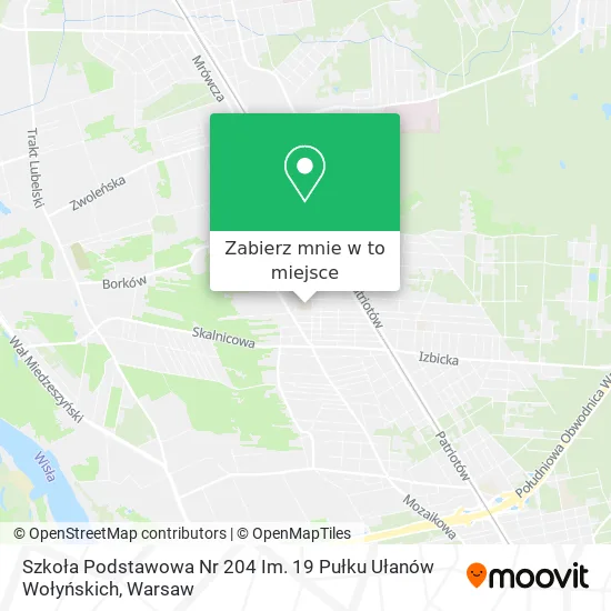 Mapa Szkoła Podstawowa Nr 204 Im. 19 Pułku Ułanów Wołyńskich