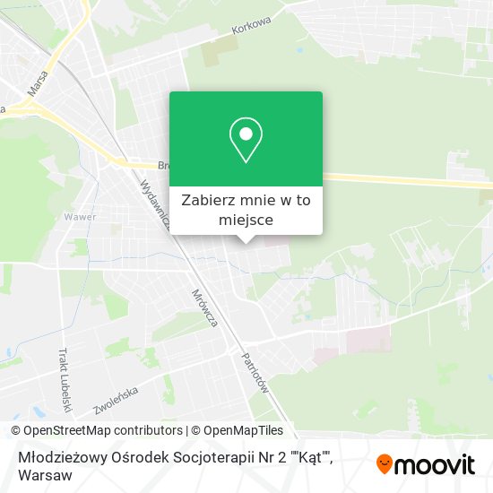 Mapa Młodzieżowy Ośrodek Socjoterapii Nr 2 ""Kąt""