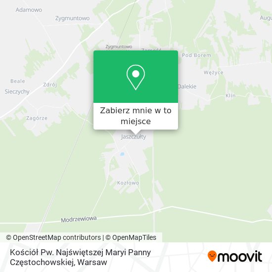 Mapa Kościół Pw. Najświętszej Maryi Panny Częstochowskiej