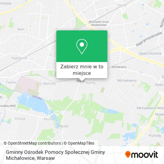 Mapa Gminny Ośrodek Pomocy Społecznej Gminy Michałowice