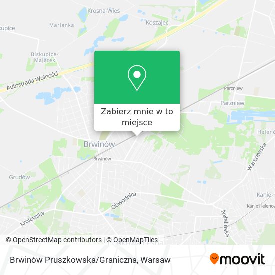 Mapa Brwinów Pruszkowska/Graniczna