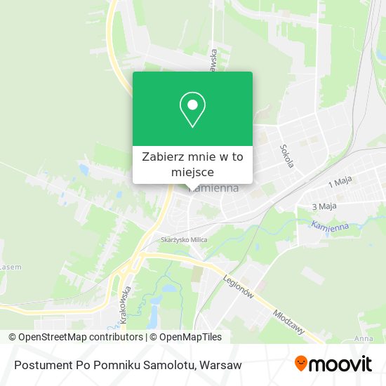 Mapa Postument Po Pomniku Samolotu