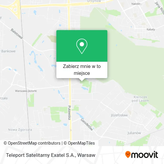 Mapa Teleport Satelitarny Exatel S.A.