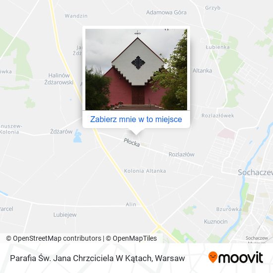 Mapa Parafia Św. Jana Chrzciciela W Kątach