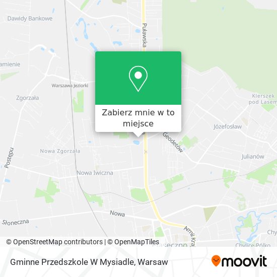 Mapa Gminne Przedszkole W Mysiadle