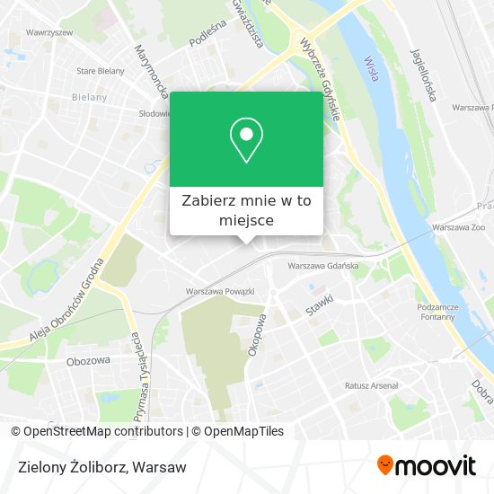 Mapa Zielony Żoliborz