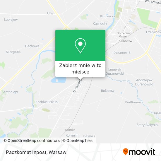 Mapa Paczkomat Inpost