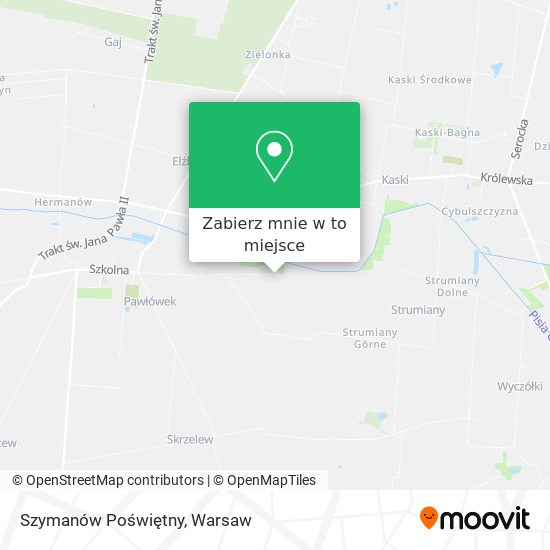 Mapa Szymanów Poświętny