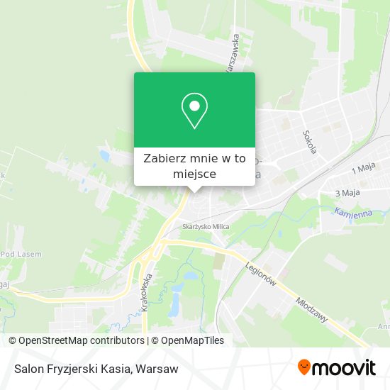 Mapa Salon Fryzjerski Kasia