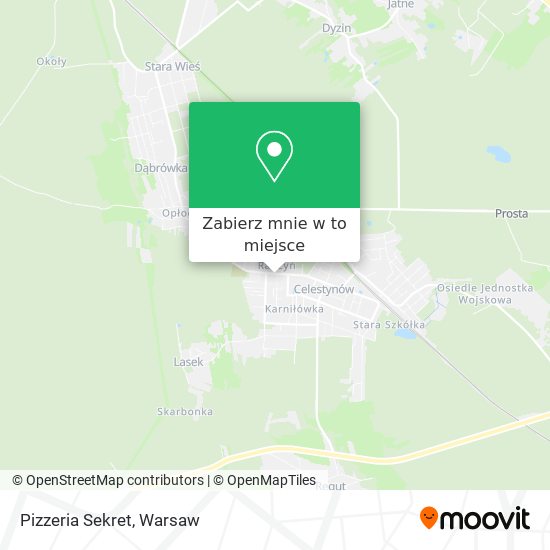 Mapa Pizzeria Sekret