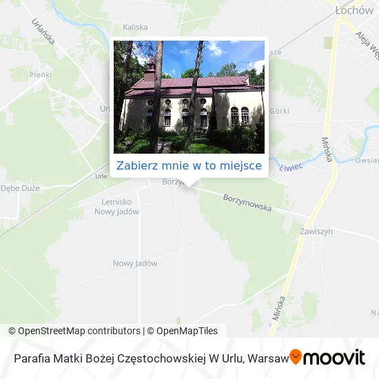 Mapa Parafia Matki Bożej Częstochowskiej W Urlu