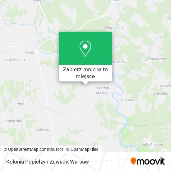 Mapa Kolonia Popiełżyn-Zawady