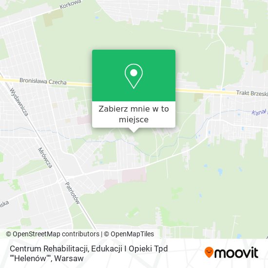 Mapa Centrum Rehabilitacji, Edukacji I Opieki Tpd ""Helenów""