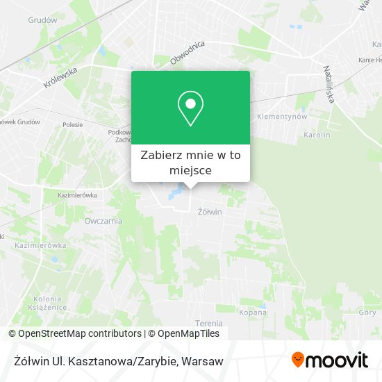 Mapa Żółwin Ul. Kasztanowa/Zarybie