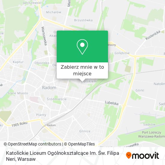 Mapa Katolickie Liceum Ogólnokształcące Im. Św. Filipa Neri