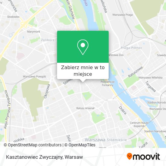 Mapa Kasztanowiec Zwyczajny