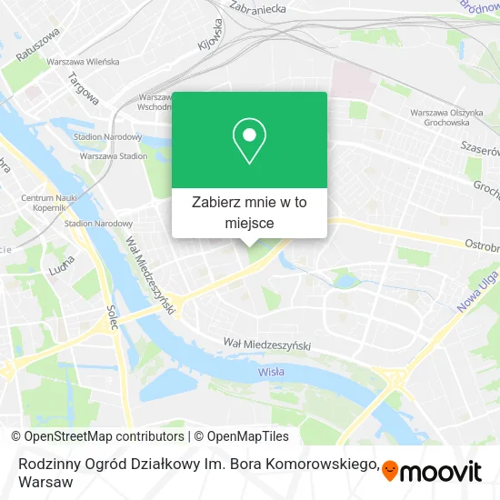 Mapa Rodzinny Ogród Działkowy Im. Bora Komorowskiego