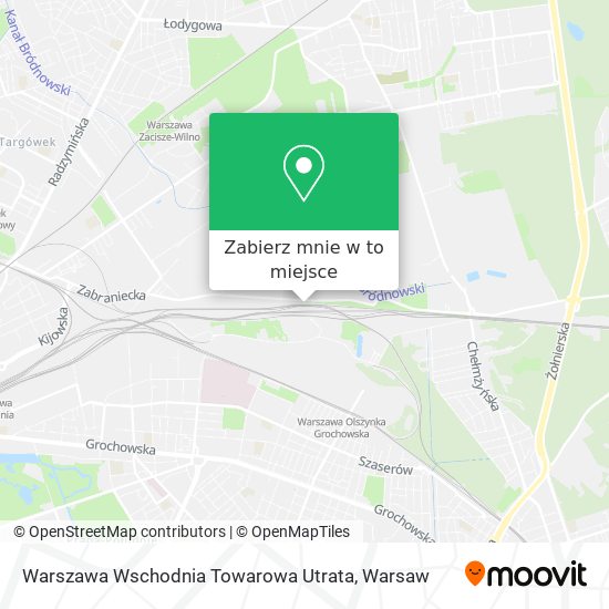 Mapa Warszawa Wschodnia Towarowa Utrata