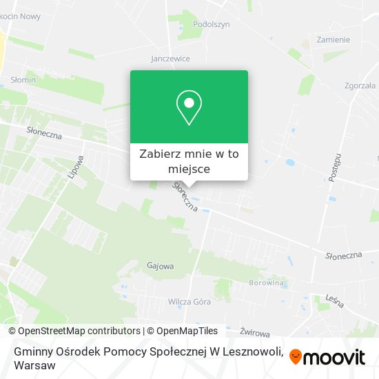 Mapa Gminny Ośrodek Pomocy Społecznej W Lesznowoli