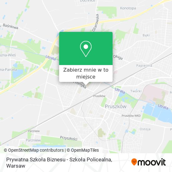 Mapa Prywatna Szkoła Biznesu - Szkoła Policealna