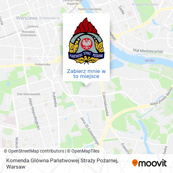 Mapa Komenda Główna Państwowej Straży Pożarnej