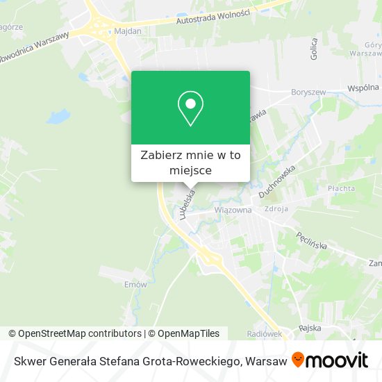 Mapa Skwer Generała Stefana Grota-Roweckiego