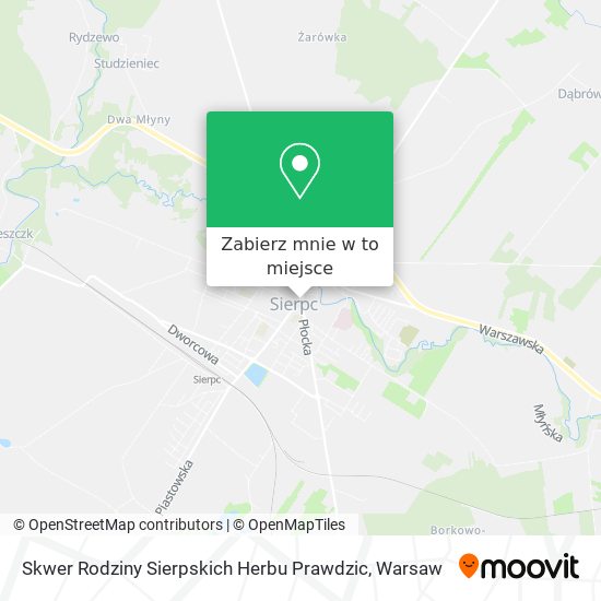 Mapa Skwer Rodziny Sierpskich Herbu Prawdzic