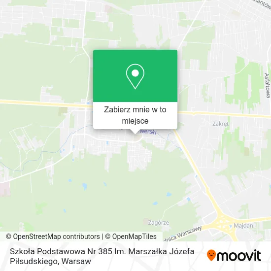 Mapa Szkoła Podstawowa Nr 385 Im. Marszałka Józefa Piłsudskiego
