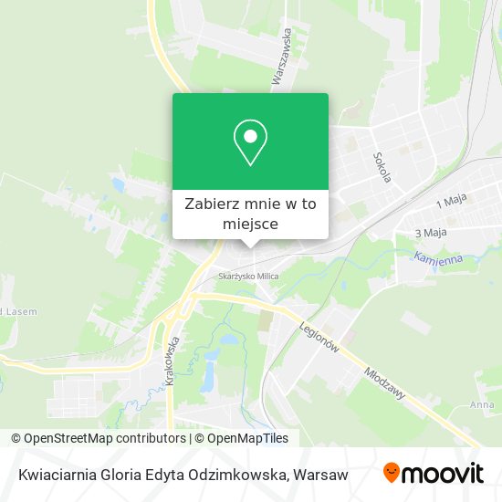 Mapa Kwiaciarnia Gloria Edyta Odzimkowska