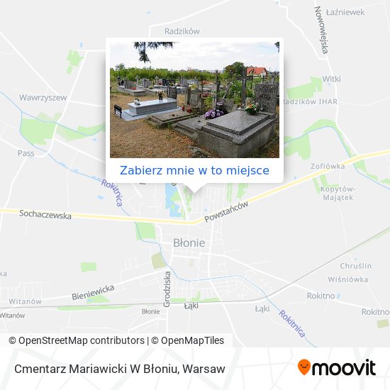 Mapa Cmentarz Mariawicki W Błoniu