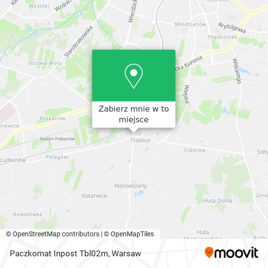 Mapa Paczkomat Inpost Tbl02m