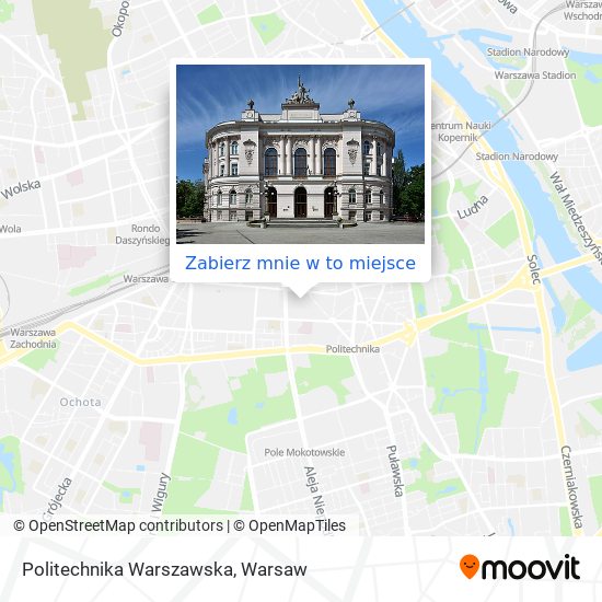 Mapa Politechnika Warszawska