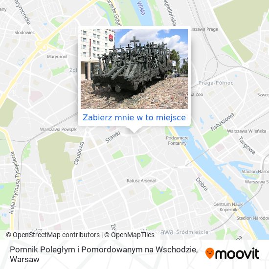 Mapa Pomnik Poległym i Pomordowanym na Wschodzie