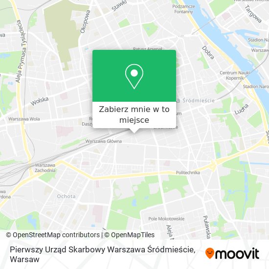 Mapa Pierwszy Urząd Skarbowy Warszawa Śródmieście