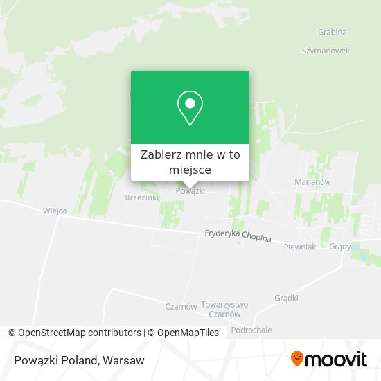 Mapa Powązki Poland