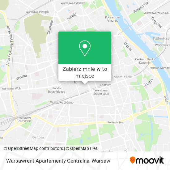 Mapa Warsawrent Apartamenty Centralna