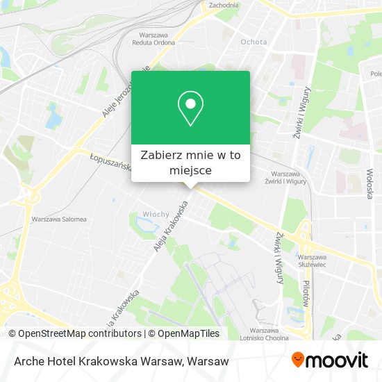 Mapa Arche Hotel Krakowska Warsaw