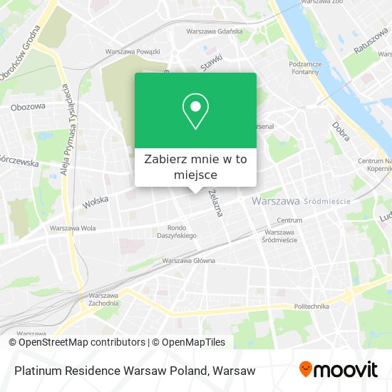 Mapa Platinum Residence Warsaw Poland
