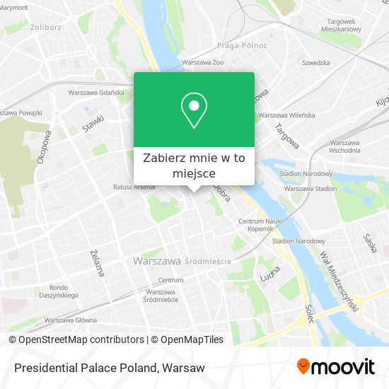 Mapa Presidential Palace Poland