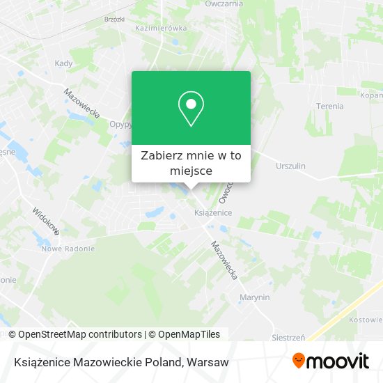 Mapa Książenice Mazowieckie Poland