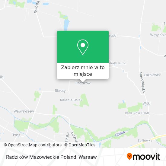 Mapa Radzików Mazowieckie Poland