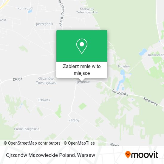 Mapa Ojrzanów Mazowieckie Poland