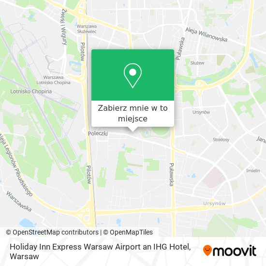 Mapa Holiday Inn Express Warsaw Airport an IHG Hotel